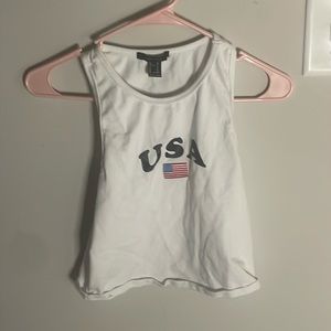 White forever 21 tank top cropped